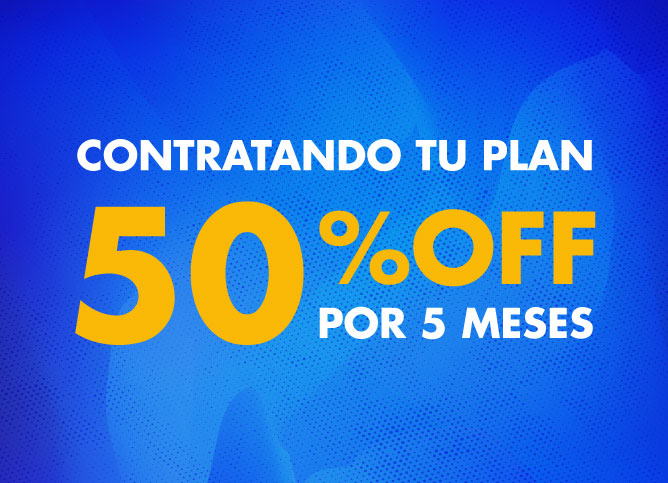 50% OFF por 5 meses para nuevos servicios