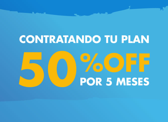 50% OFF por 5 meses para nuevos servicios