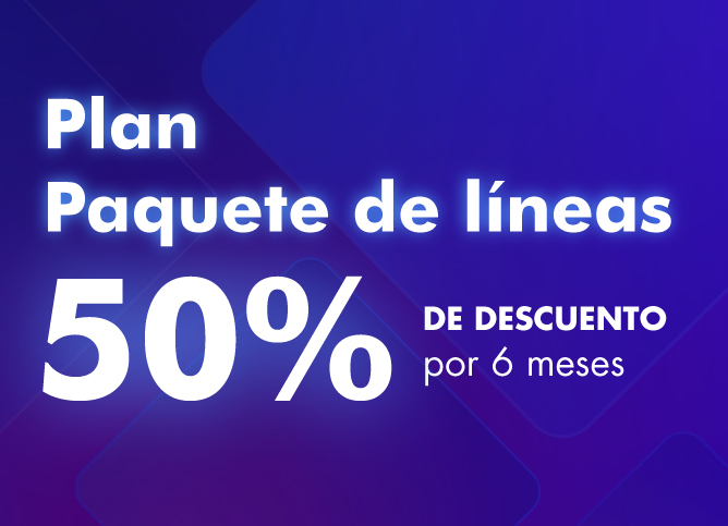 Paquete de líneas a mitad de precio