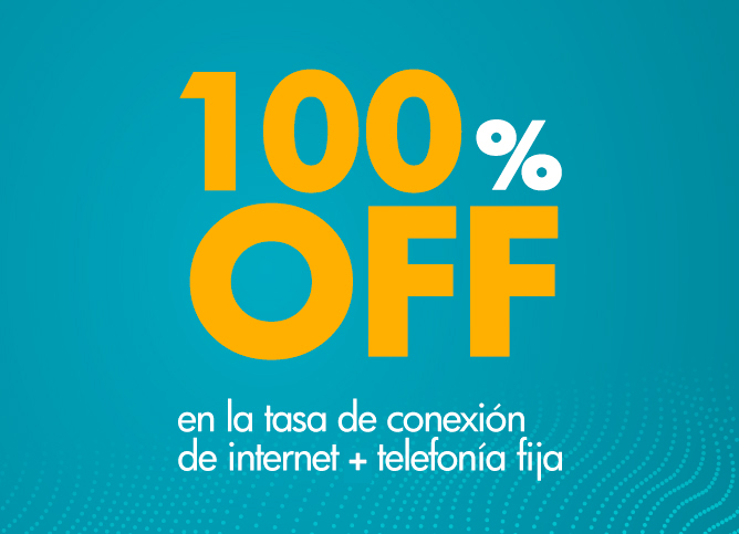 Exoneración tasa de conexión en web