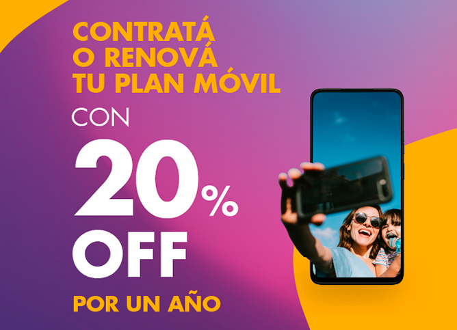 20% de descuento en tu nuevo plan móvil