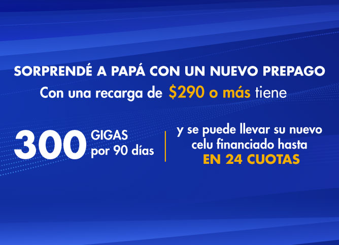 300 GIGAS de regalo con tu nuevo servicio prepago