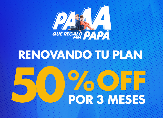 50% en cargo fijo mensual para renovaciones